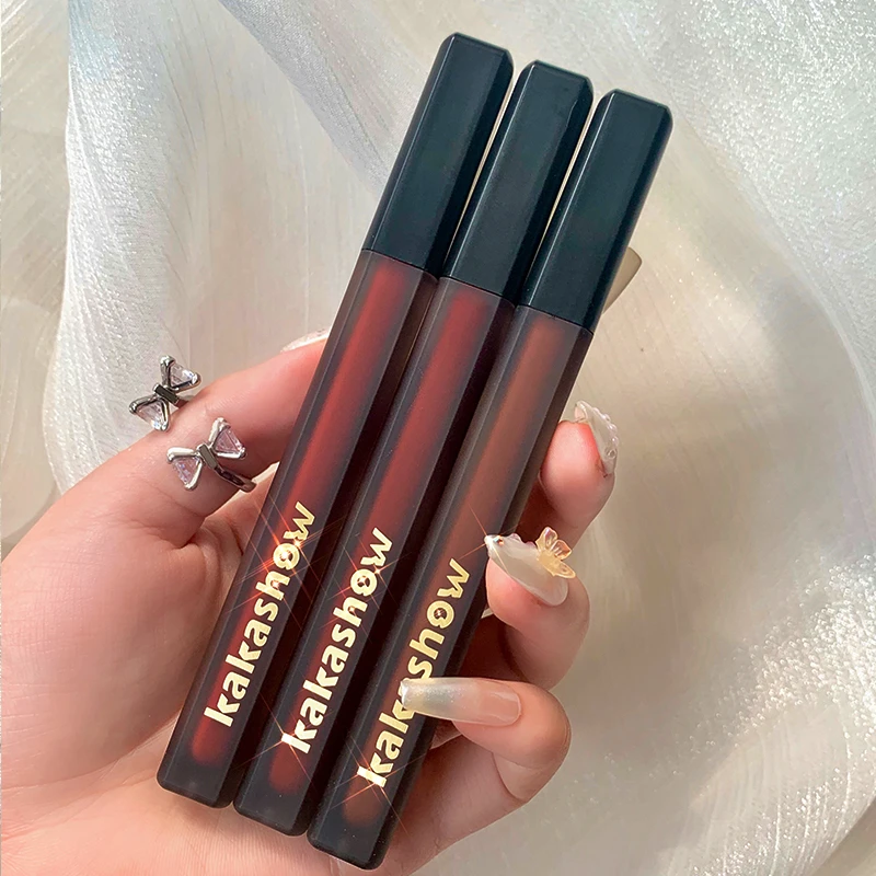 【粉丝专属】黑管丝缎唇釉新品哑光不易沾杯口红丝绒雾面唇蜜持久