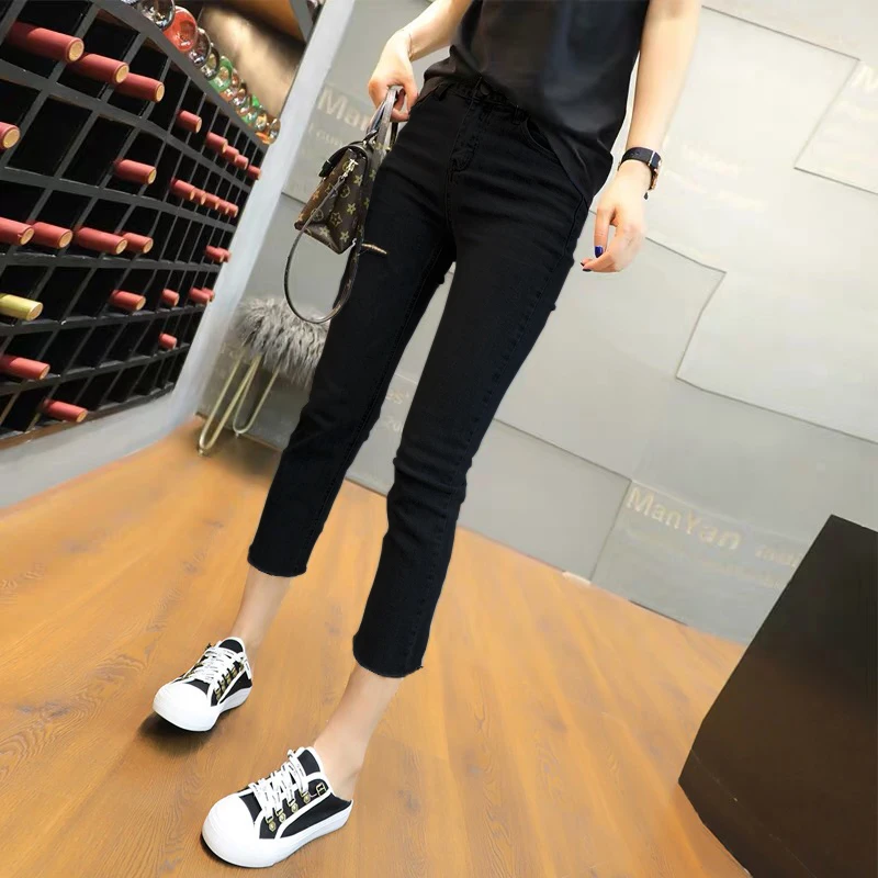 胯大腿粗女裤子2023新款夏季大码女装高腰显瘦牛仔裤弹力直筒裤潮