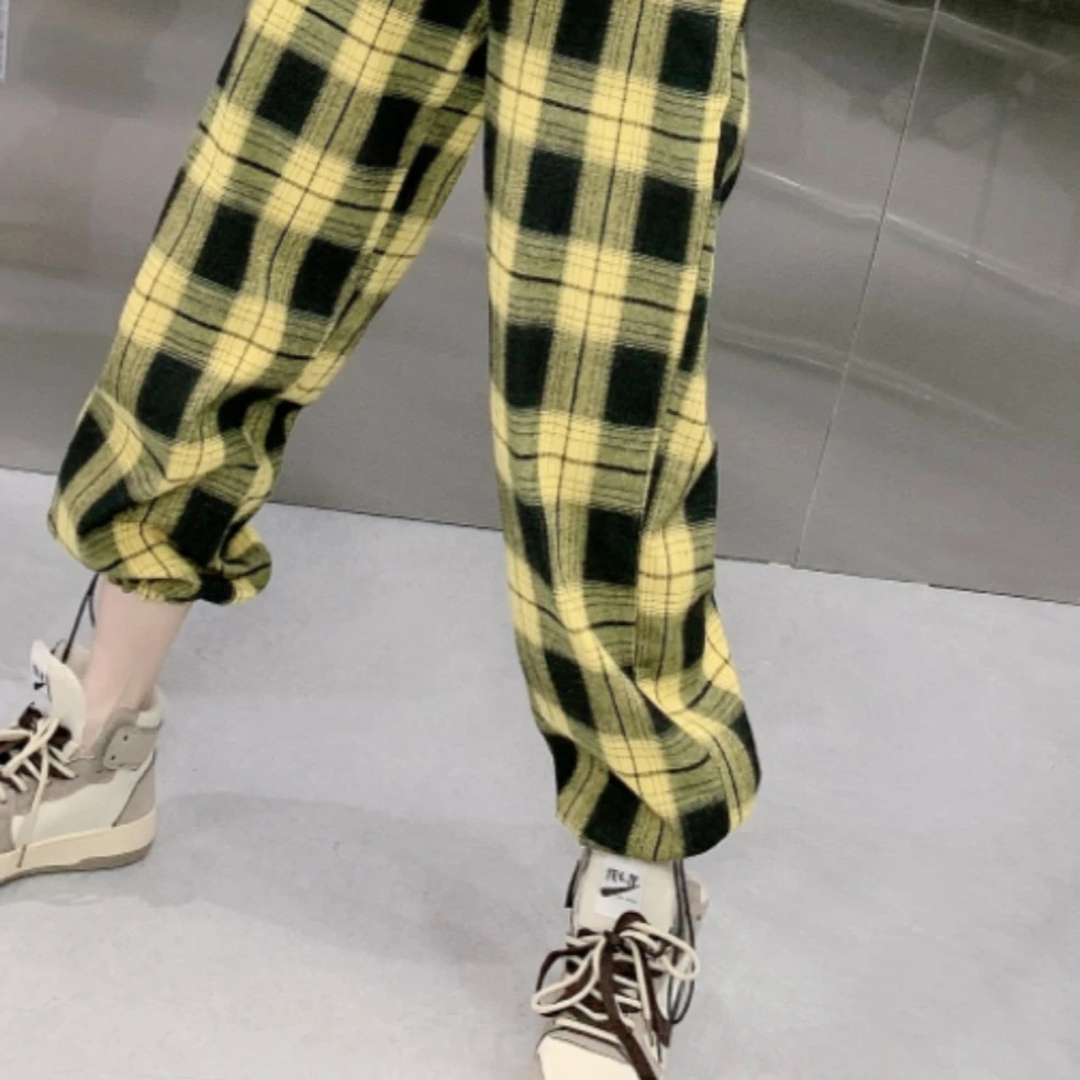 (2)2202款拼色格裤子