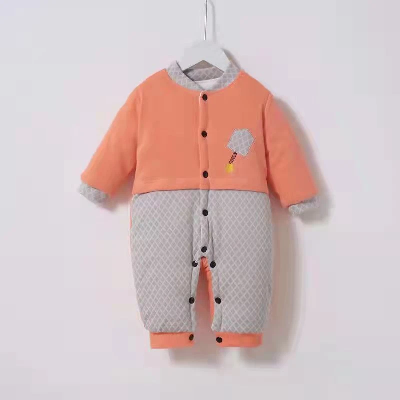 【偏小2个码】婴幼儿夹棉连体衣秋冬哈衣