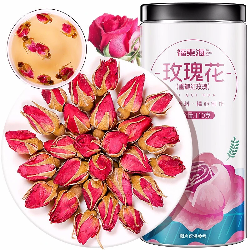 福东海 重瓣玫瑰花110g 红玫瑰花 平阴重瓣胎玫瑰食用