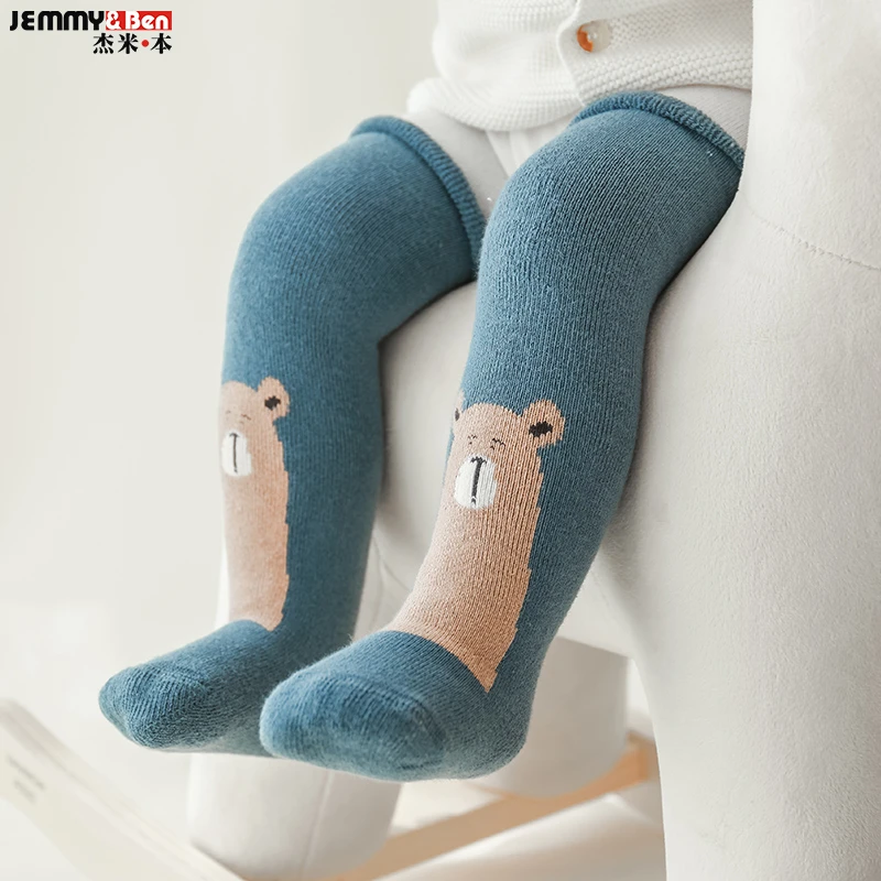 婴儿长筒袜过膝秋冬加绒加厚保暖分体不勒腿加长儿童宝宝袜子