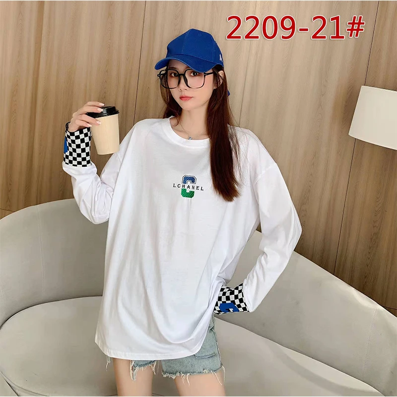 220921新款宽松百搭圆领长袖T