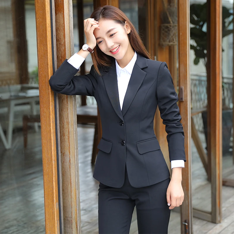 正装女套装职业装气质干练西服银行销售西装大学生面试上班工作服
