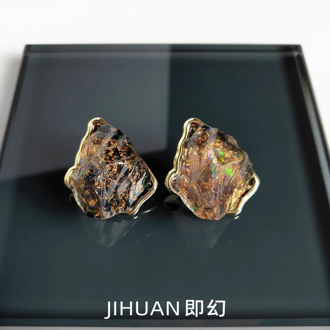 即幻 铜合金耳饰 ♦山峦-B版 时尚风设计走秀款耳环 S-4699