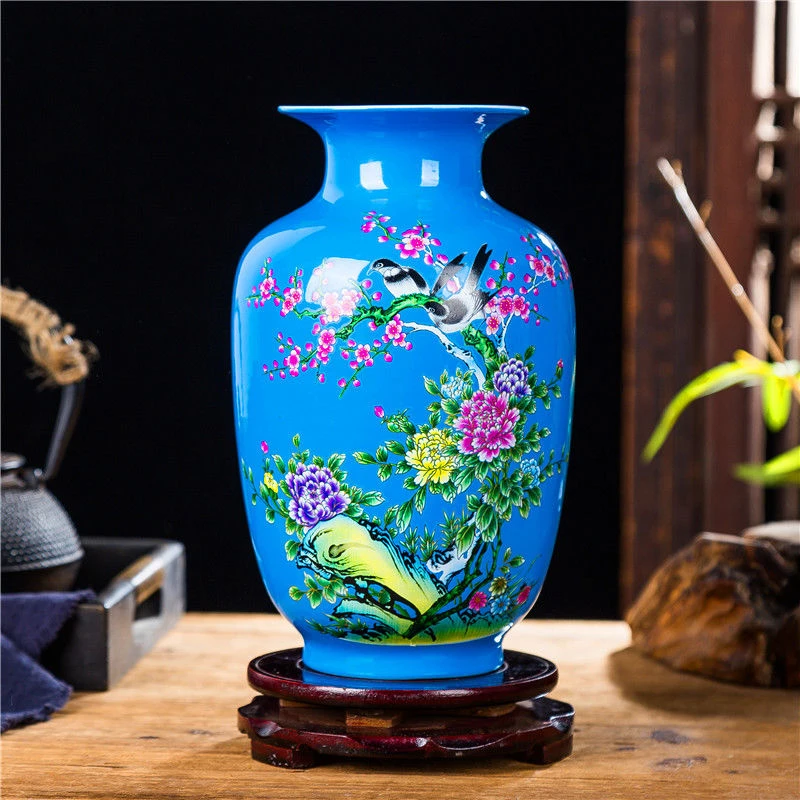 景德镇陶瓷器花瓶家居饰品客厅酒柜电视柜博古架摆件插花水培花器