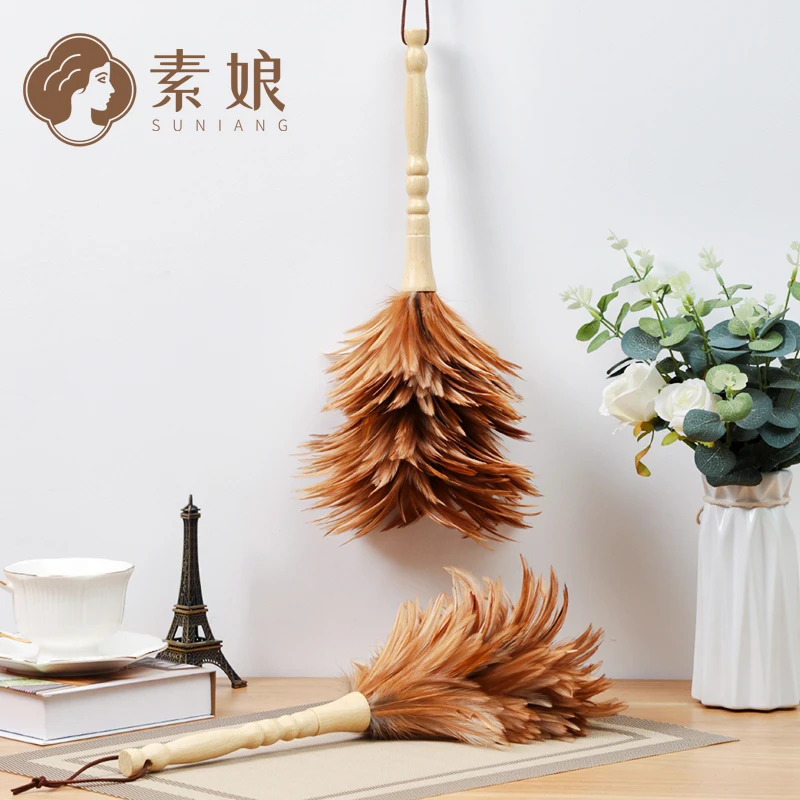 素娘真鸡毛掸子高级不掉毛钢琴除尘掸子车用清洁房间床上扫灰神器