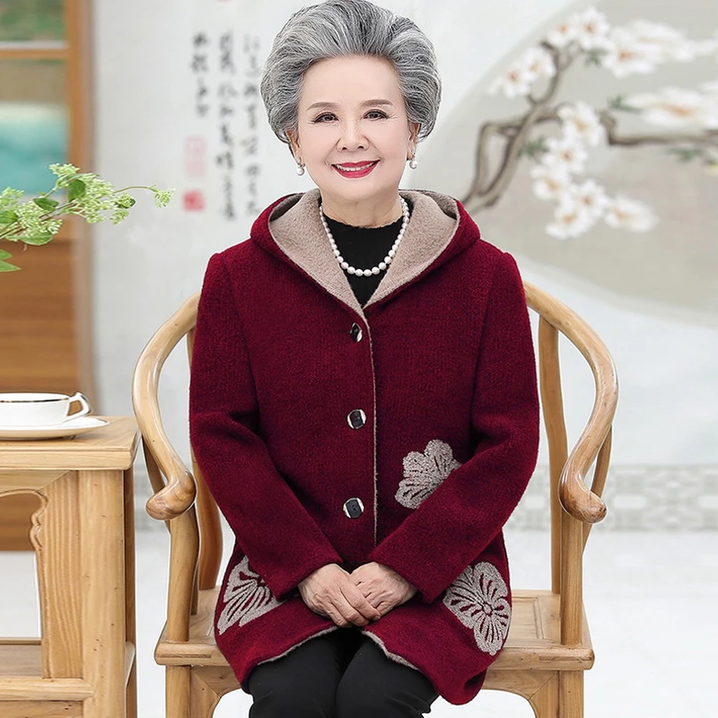 L-8XL,可穿200斤 大码外套秋冬中老年女装外套奶奶婆婆衣服胖老人