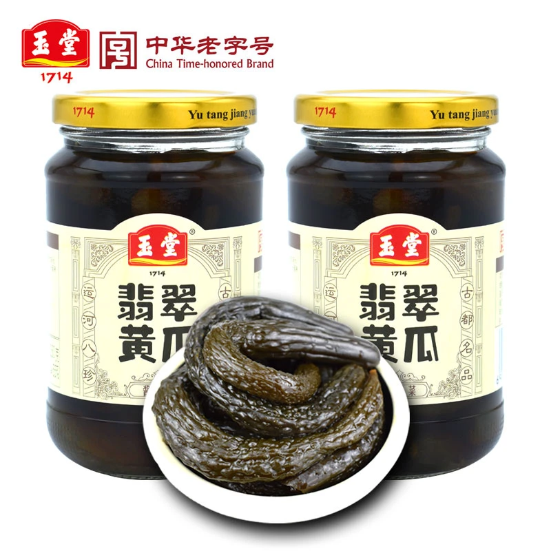 【玉堂酱园_酱黄瓜】非遗传承腌制小黄瓜350g*2瓶济宁特产下饭菜