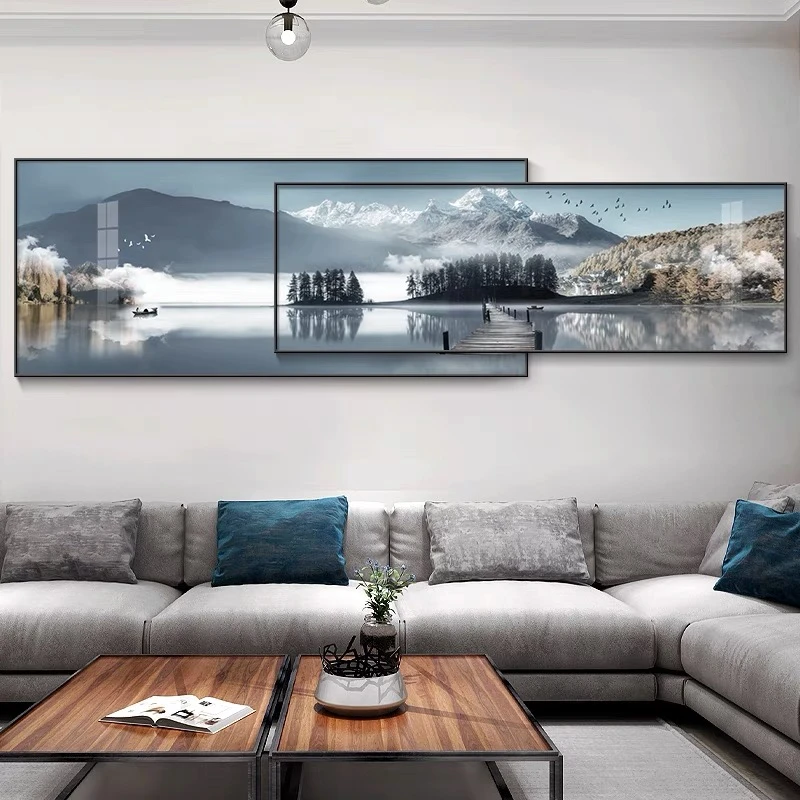 现代简约客厅品质装饰画轻奢抽象沙发背景墙喷绘挂画卧室床头壁画