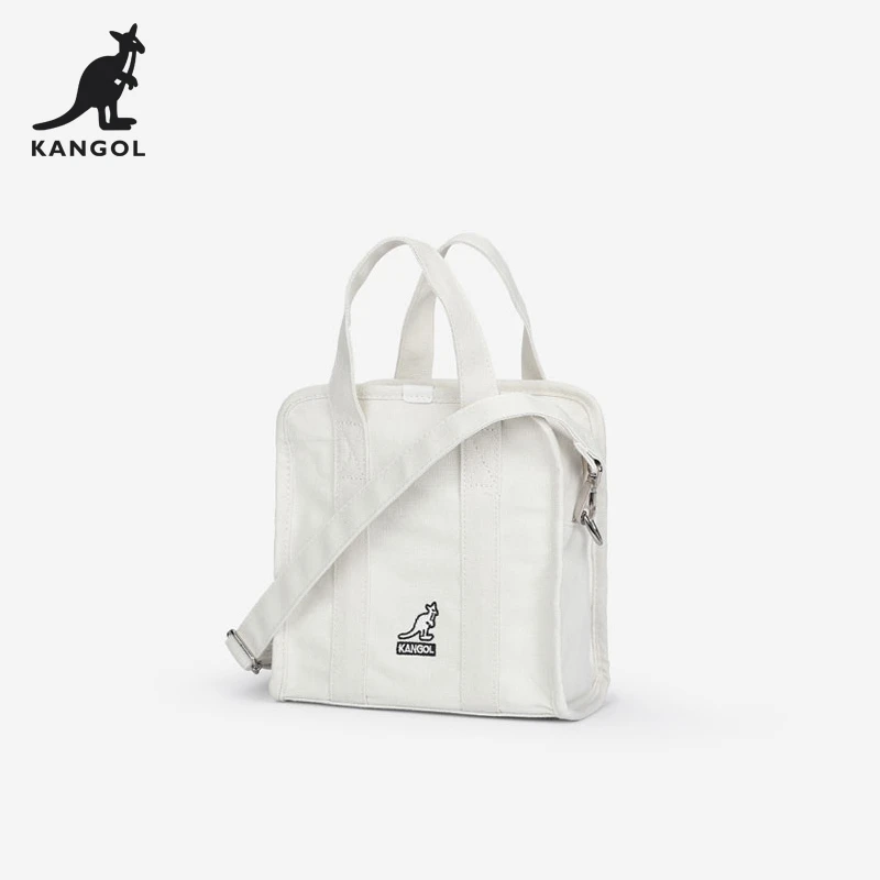 KANGOL官方正品新款韩系潮简约百搭拉链小方包单肩斜跨手提帆布女