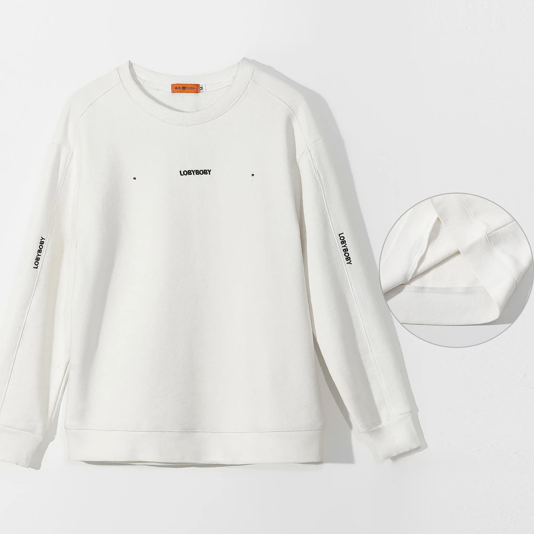 品牌男装秋冬加绒纯色卫衣青年户外舒适圆领宽松休闲款百搭20802