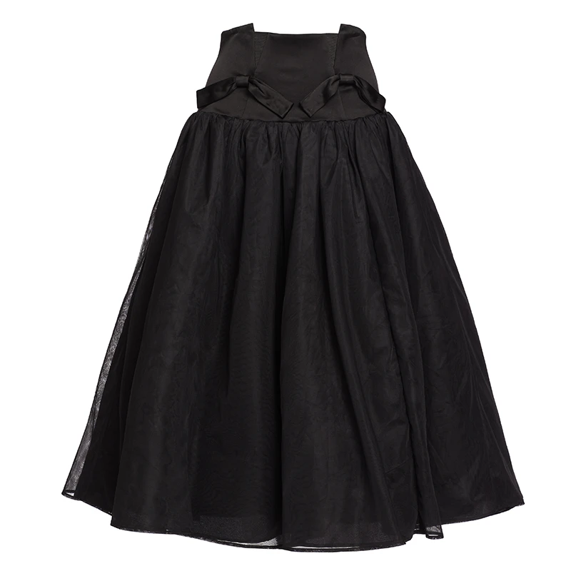 SUNGDO GIN黑色高腰宫廷蓬蓬半裙21AQ005