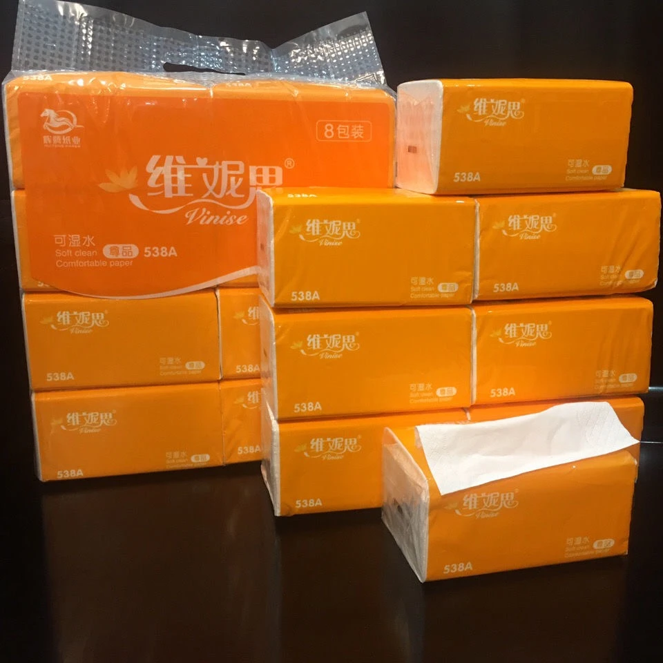 维妮思抽纸尊品抽取式原生桨可湿水优质家庭生活面巾纸