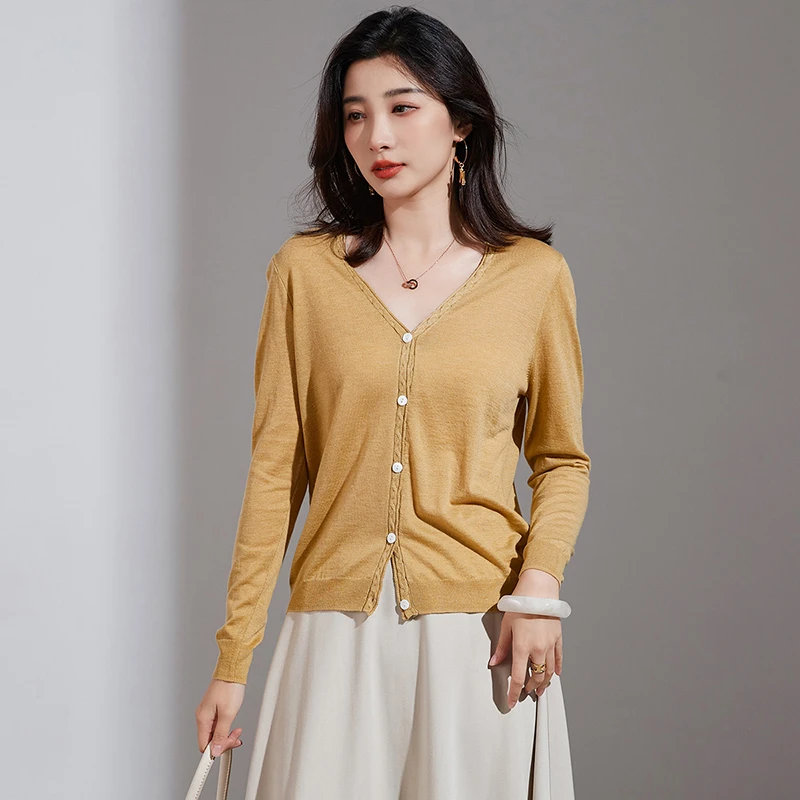 【三厵服饰】1655濮院针织衫秋冬超细精纺亲肤开衫外套打底衫
