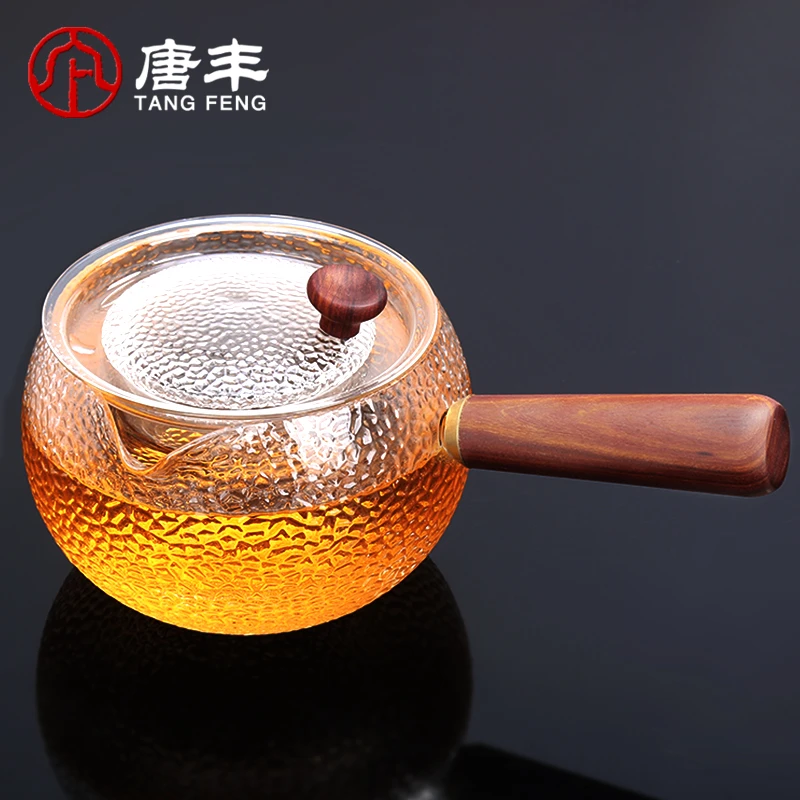唐丰玻璃茶壶耐高温侧把壶耐热加厚煮茶器透明煮茶壶茶具烧水壶
