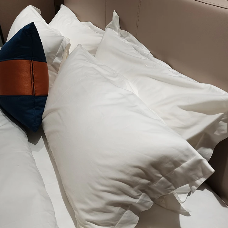 五星级同款酒店民宿宾馆睡觉枕芯雨丝棉白色柔软回弹枕头定制批发