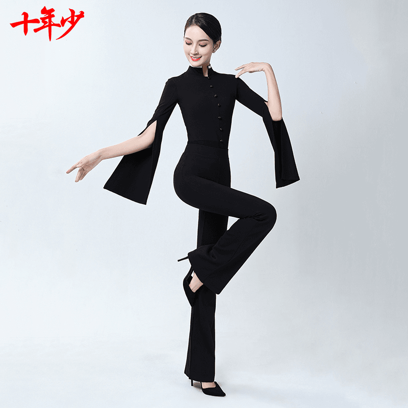 十年少形体训练服女舞蹈老师专用2021秋冬新款气质礼仪走秀练功服