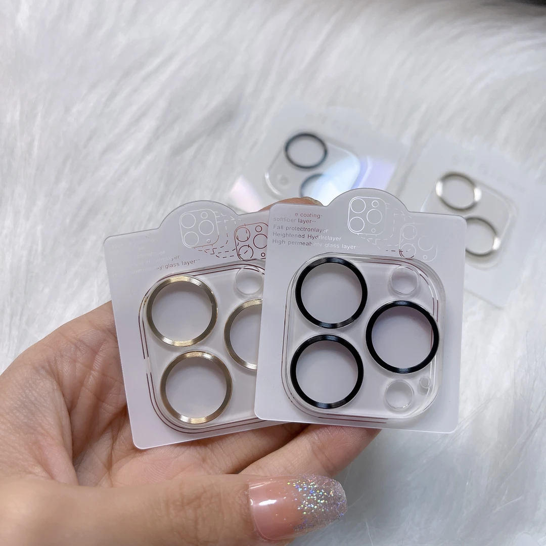苹果15Promax镜头膜11/12/13/14钢化膜3D钛合金防刮花摄像头贴膜