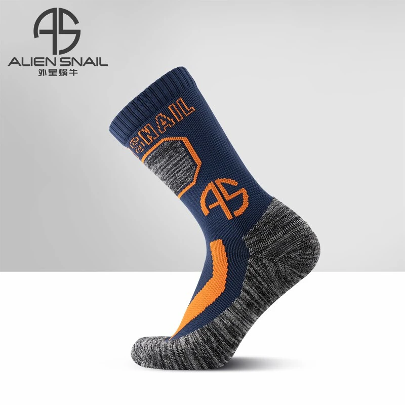 外星蜗牛摩托车骑行袜男女中筒加厚运动户外防臭透气防冻弹力袜子