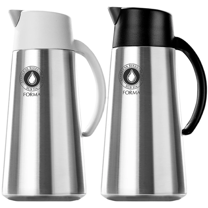 ASVEL316不锈钢油壶自动开合重力酱油瓶家用油罐大容量厨房防漏