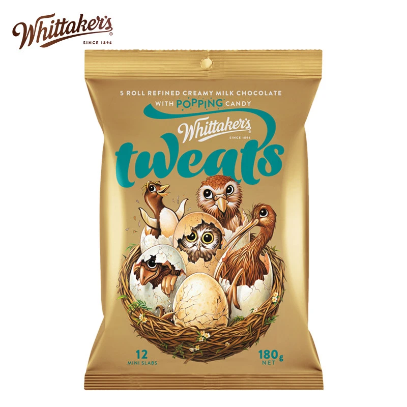 新西兰原装进口whittakers惠特克迷你跳跳糖牛奶巧克力制品180g袋