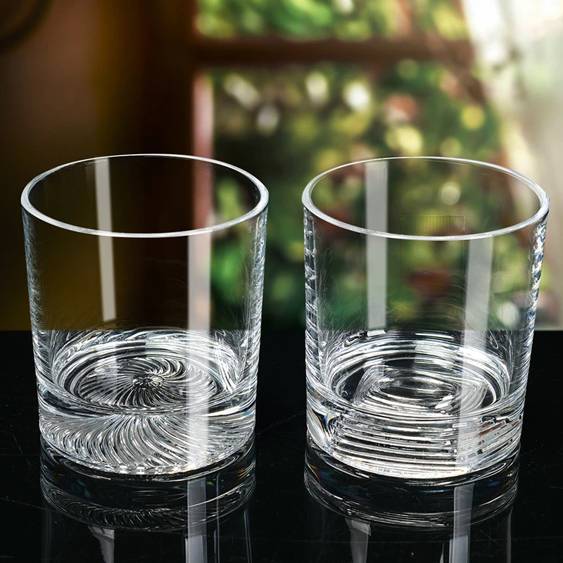 Nusider加厚威士忌酒杯2只套装家用水晶玻璃烈酒洋酒杯酒吧酒具