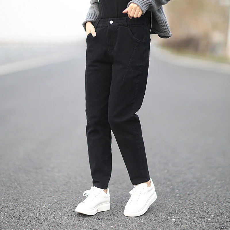 超赞裤型显瘦显腿长韩版休闲加绒棉质长裤女百搭202冬款