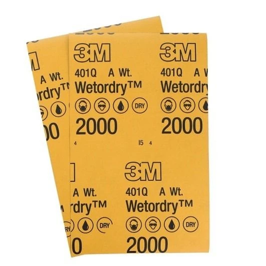 正品3M401Q美容砂纸2000目1500号 精细修补汽车漆面抛光打磨水沙