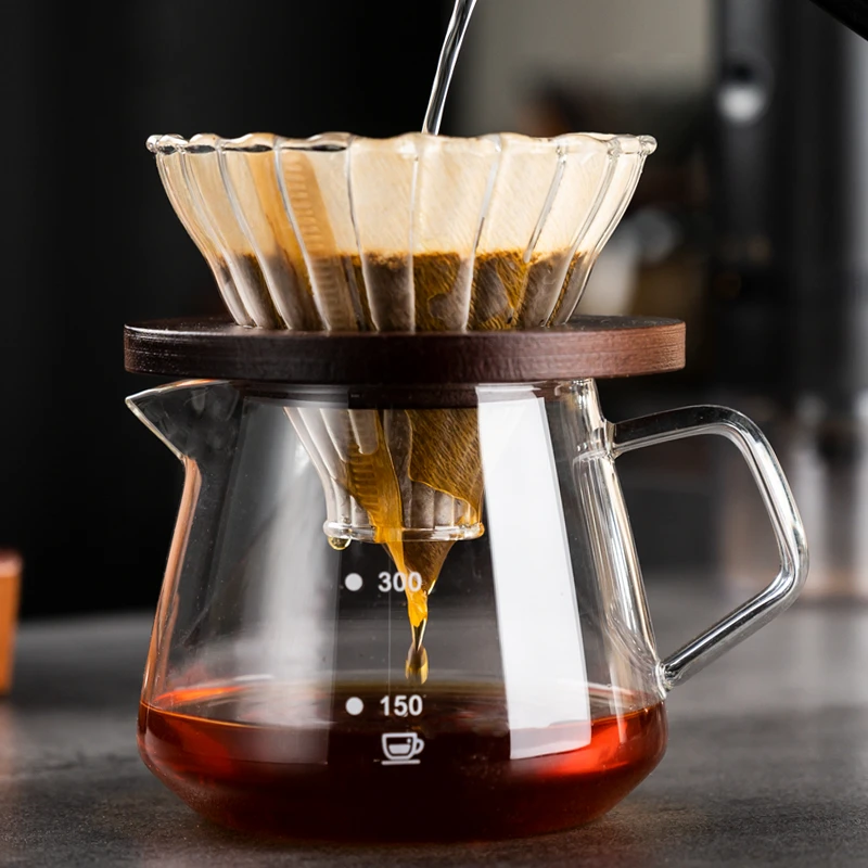 咖啡壶套装家用新手滴滤分享壶不锈钢挂耳壶咖啡手冲壶耐热滴漏壶