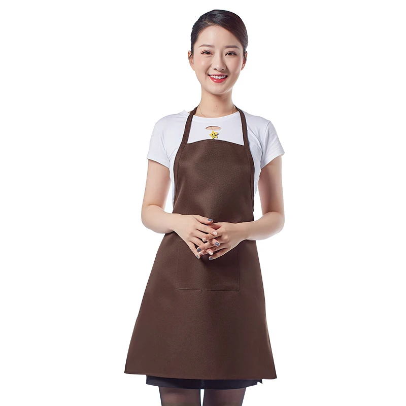 【70938】广告围裙定制工作服logo厂家服务员印字围腰围裙挂脖