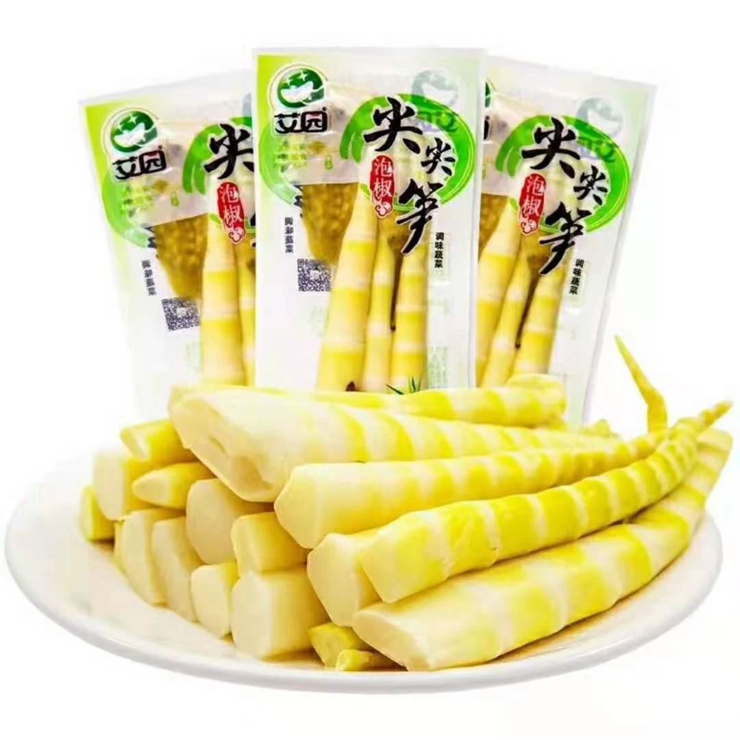 艾园泡椒尖尖笋酸辣脆笋山椒竹笋开袋即食独立包装追剧休闲小零食