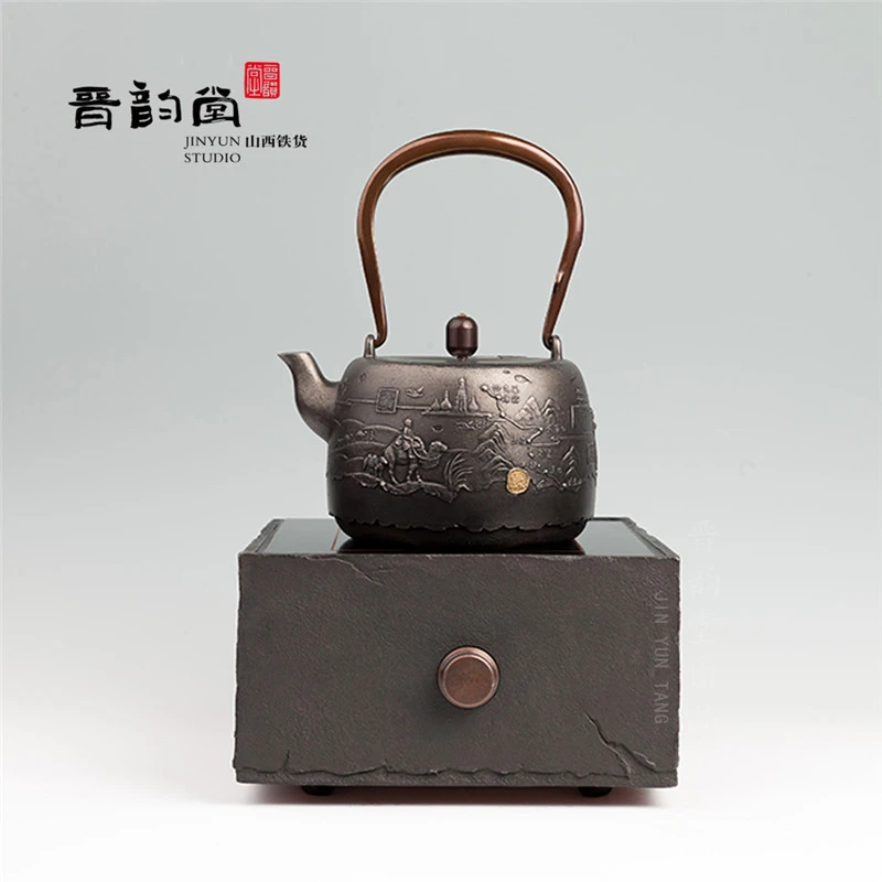 晋韵堂茶马古道铸铁壶铁壶手工无涂层铁器煮水老铁茶壶茶具