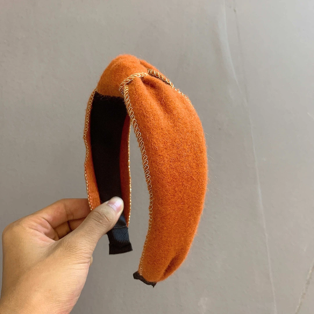 发饰 橘色净版发卡