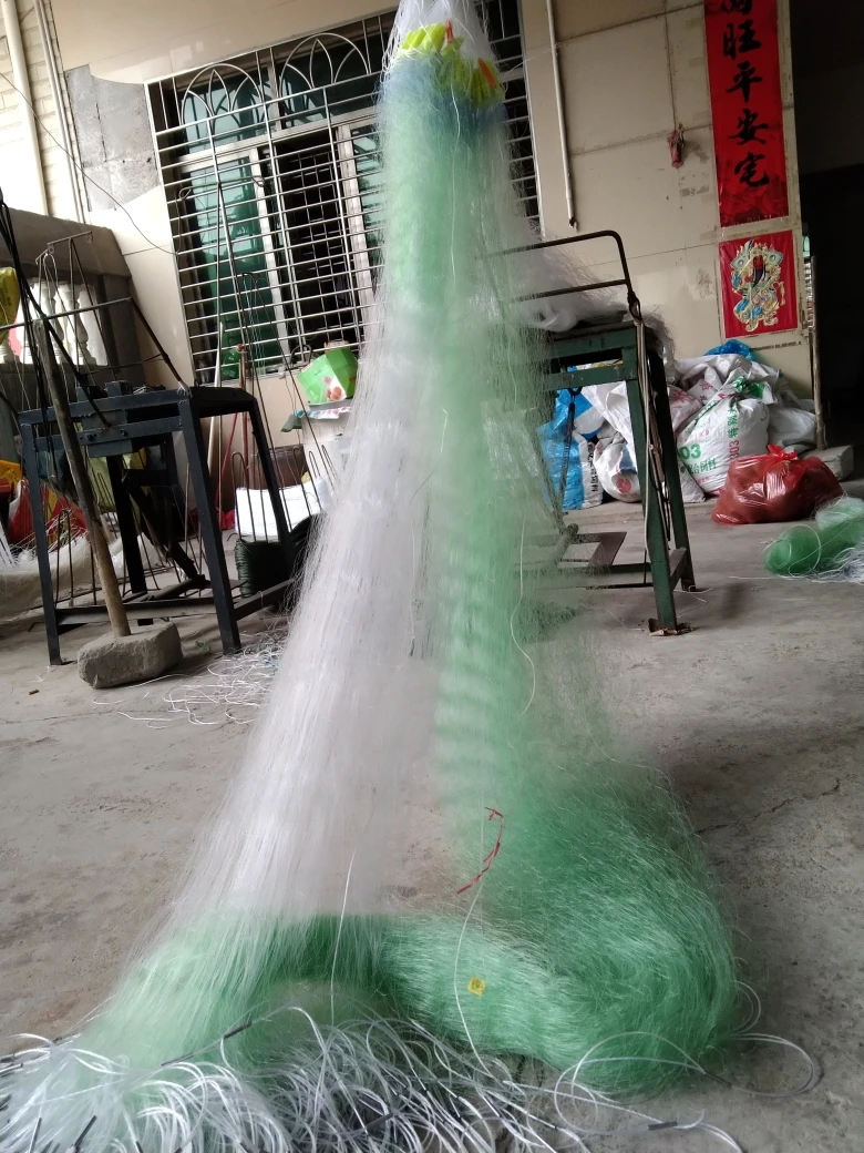 帆船牌丝三层细柔丝鱼网小型捕鱼网粘网沉网