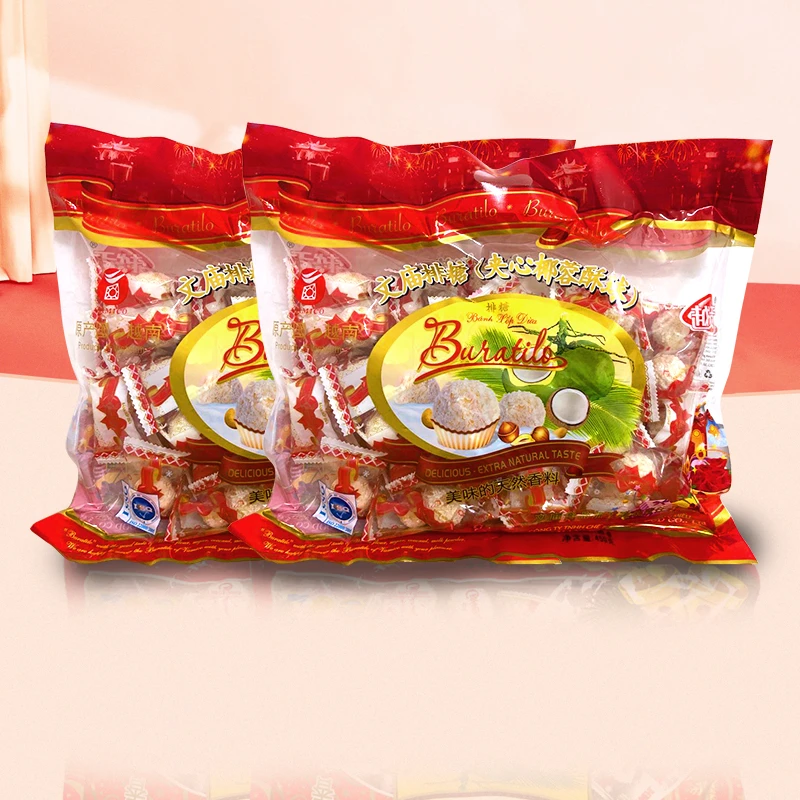 越贡文庙排糖450g越南进口夹心椰蓉球酥婚庆喜糖中秋节礼包年货