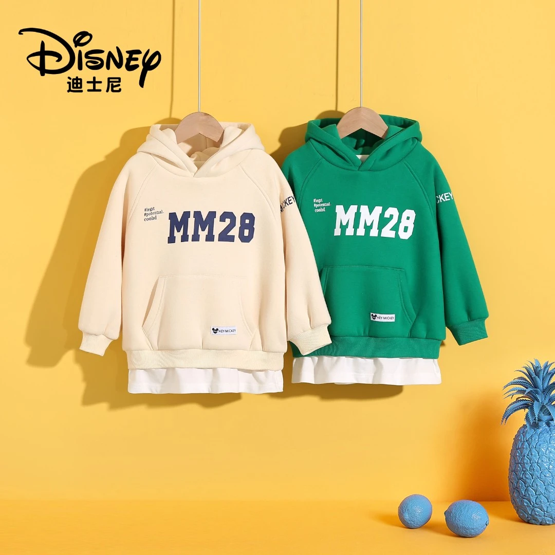 【TQ粉丝专享】Disney/迪士尼儿童加绒卫衣中长款XCQ4ZE350童装休闲