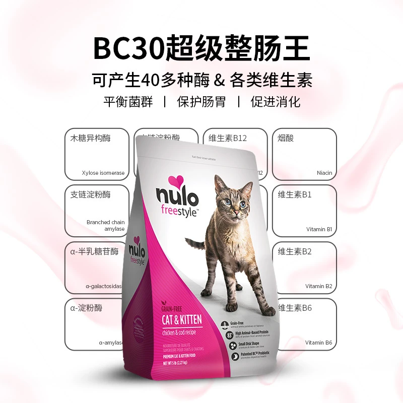【千条姐严选】Nulo自由天性无谷猫粮进口鸡肉火鸡肉全阶猫粮