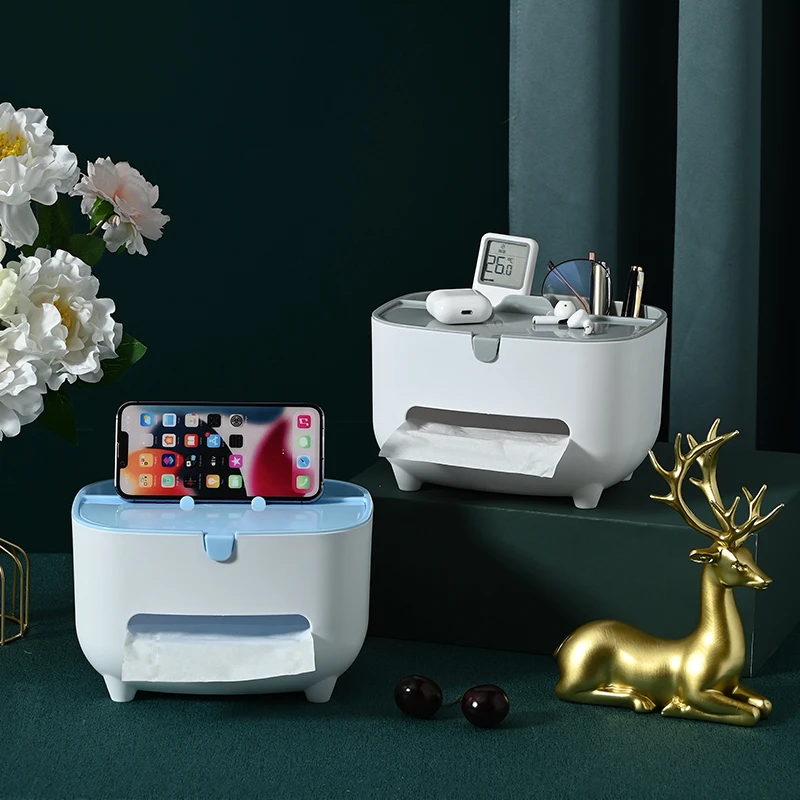 北杉抽纸盒家用客厅茶几餐厅创意可爱简约多功能遥控器收纳纸巾盒