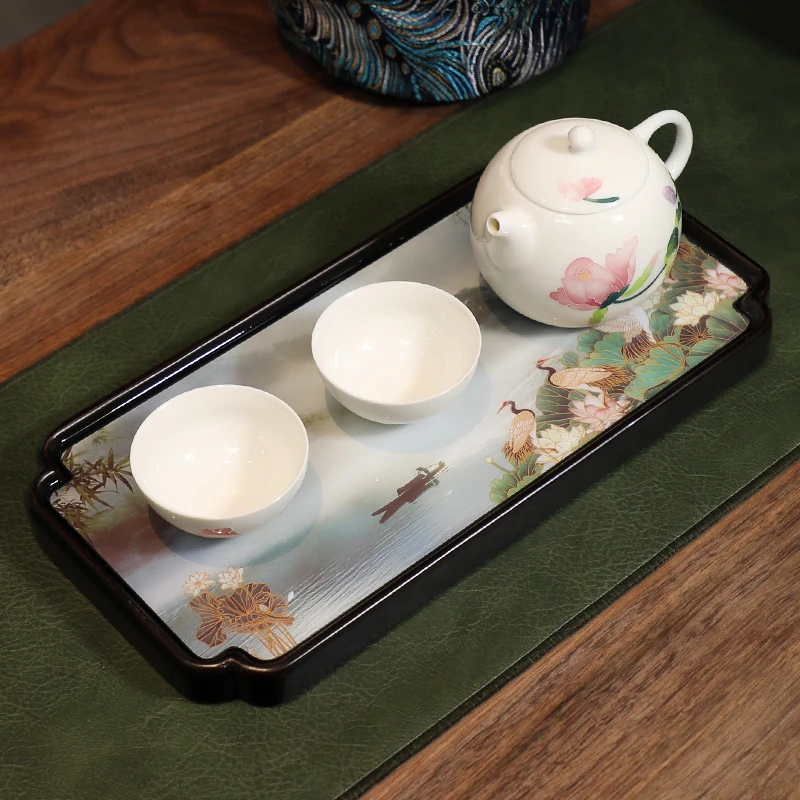 成艺『满堂春』储水式一壶两杯可搭布袋搭茶盘手绘功夫茶具套装轻奢