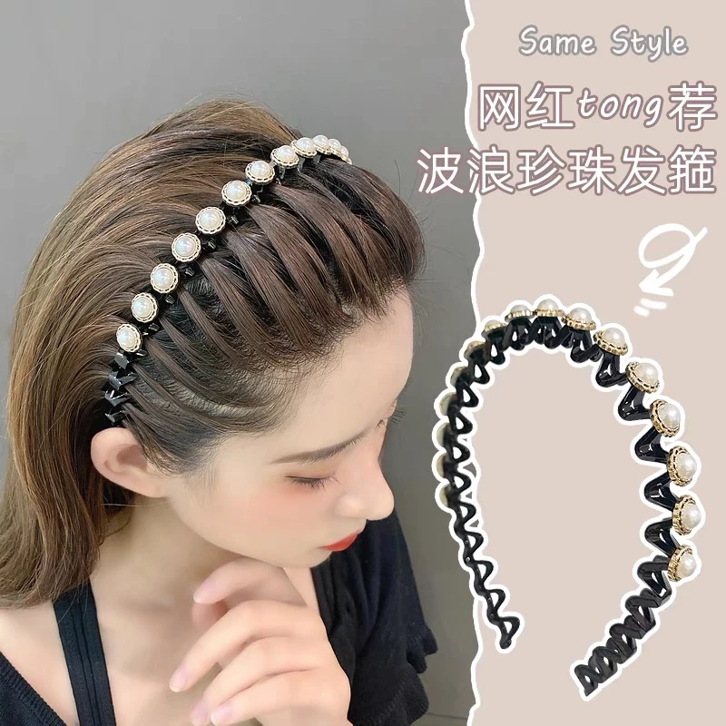 无金属亚克力/树脂发饰经典百搭款刘海碎发发箍压发发卡头饰女