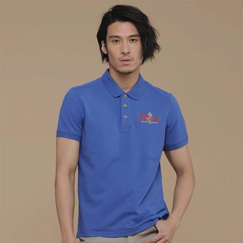 MCS纯棉半袖polo衫CS21KT384M翻领合身版男休闲短袖T恤春夏新款