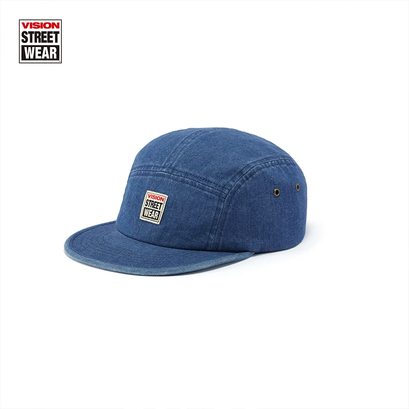 VISIONSTREETWEAR美式街头复古水洗牛仔BOXLOGO男士女士鸭舌帽