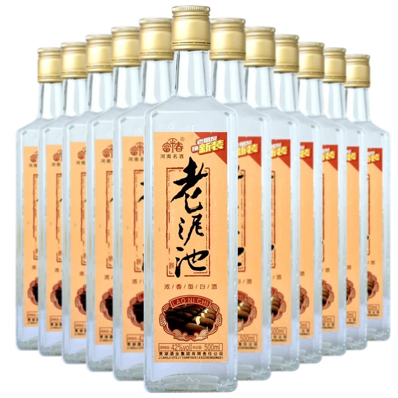 贾湖富平春42度老泥池纯粮发酵浓香型白酒500ml/瓶42度