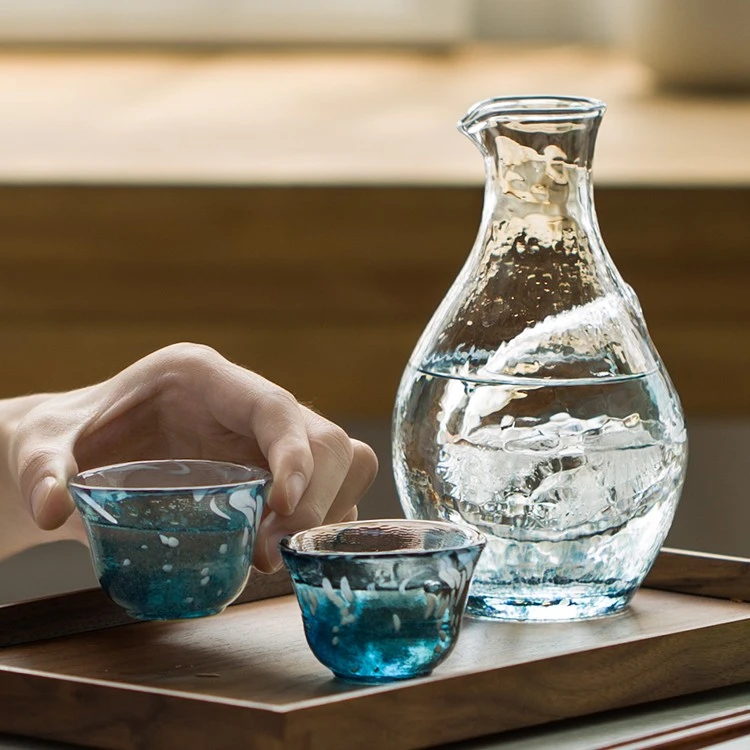 日本进口东洋佐佐木水晶玻璃醒酒器日式手工冷酒壶套装乔迁礼品