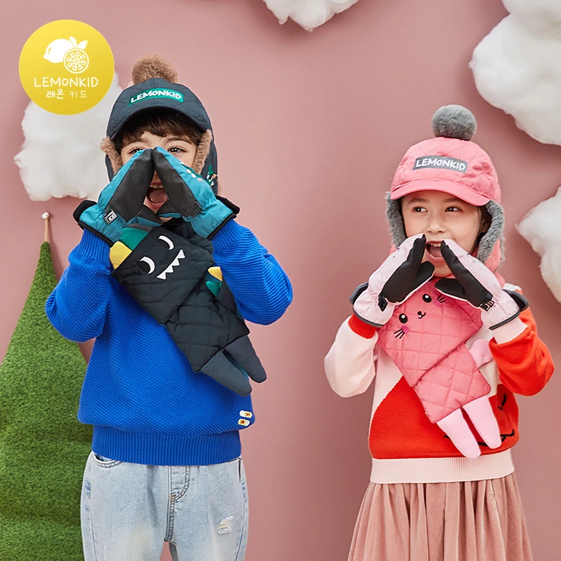 【柠檬宝宝】儿童帽子秋冬男童女孩滑雪鸭舌帽加绒雷锋帽
