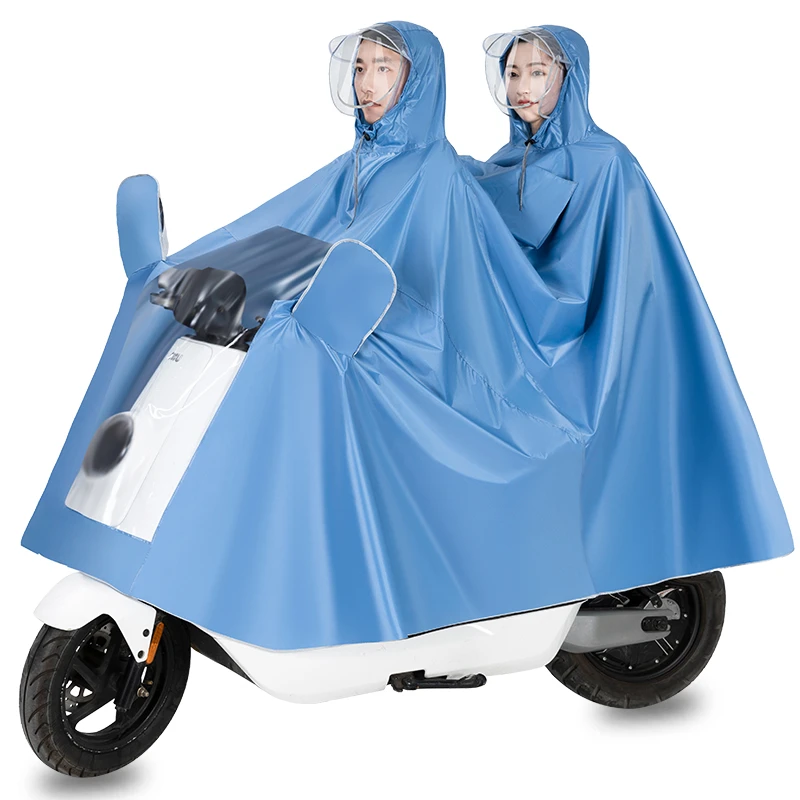 【莫兰迪色系双人款】加厚防暴加厚加厚外套遮脚厚雨披新型