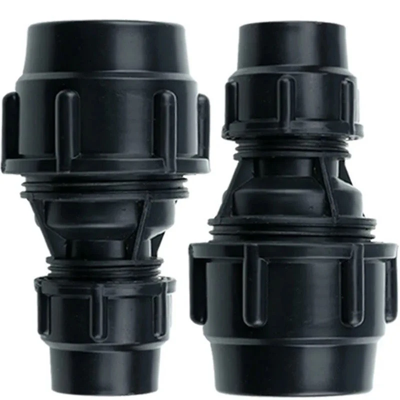 水管异接头塑料配件pe自来水管变径快接直接活接头1寸变6分转4分