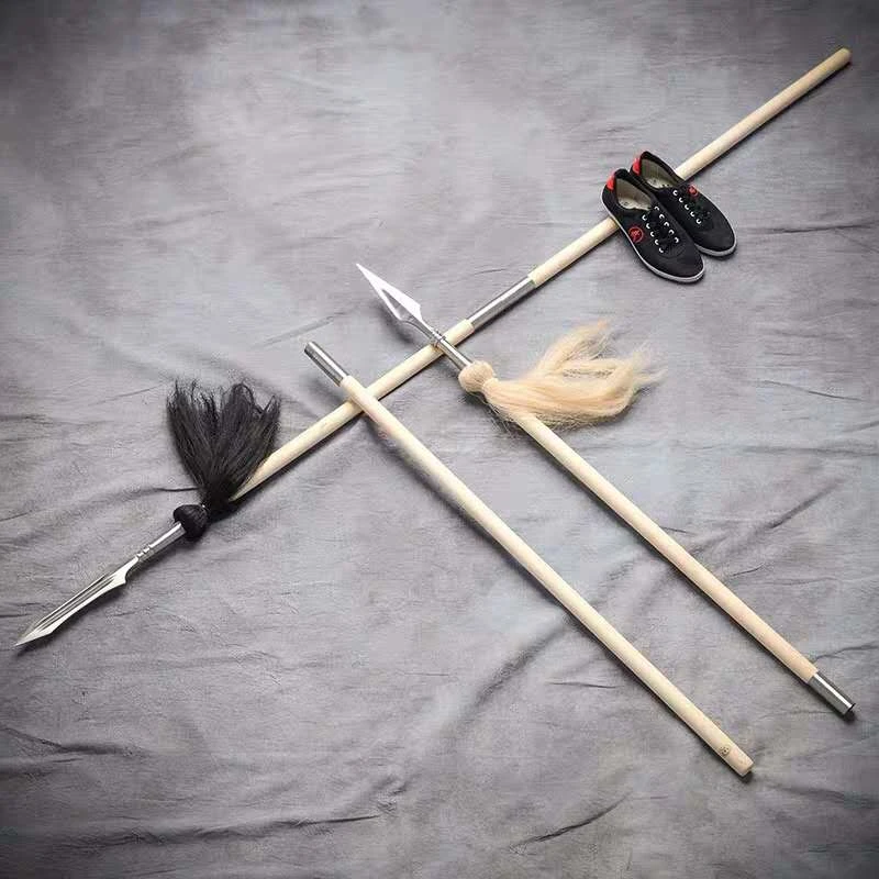 红缨折叠枪霸王折叠枪白蜡杆二节组合枪杆不锈钢枪头长抢红缨枪