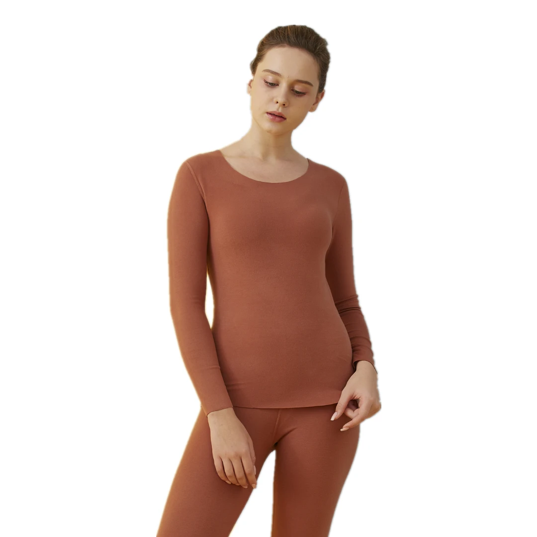 塔塔依绵羊毛随心裁圆领女内衣莫代尔保暖高级舒适秋衣秋裤套装